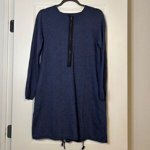 MarlaWynne Women’s Zip-Up Sweater Dress Size S Navy